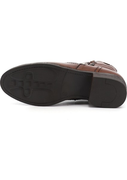 Gön Hakiki Deri Yuvarlak Burun Topuklu Fermuarlı Püsküllü Kadın Günlük Bot 47440 indirimleri