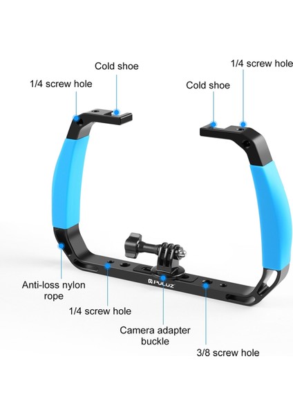 Gopro Spor Kamerası Için Puluz Djı Action 4 Için Dalış Montajı 4 Genişleme Elde Taşınması Dalış Çok Function Uygun Braket, Sky Mavisi (Yurt Dışından) indirimleri