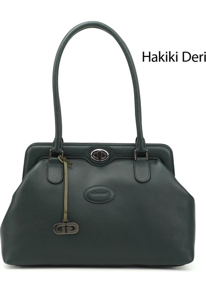 Kadın Hakiki Deri El ve Omuz Çantası