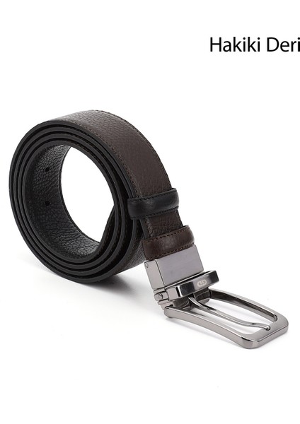 Gön Hakiki Deri Çift Taraflı Erkek Kemer 13423