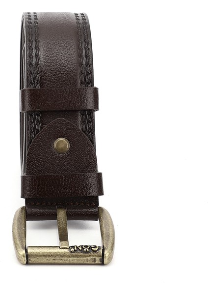 Erkek Kahve Antik Hakiki Deri 4,5 Cm Dikişli Kot Kemeri fiyatları