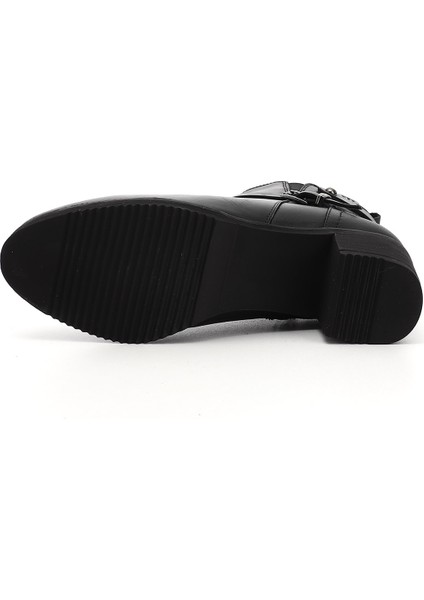 Gön Hakiki Deri Yuvarlak Burun Topuklu Fermuarlı Tokalı Kadın Günlük Bot 48491 fırsatları