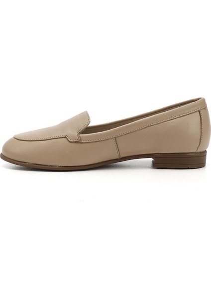 Gön Hakiki Deri Yuvarlak Burun Düz Taban Kadın Babet 24158 fırsatları