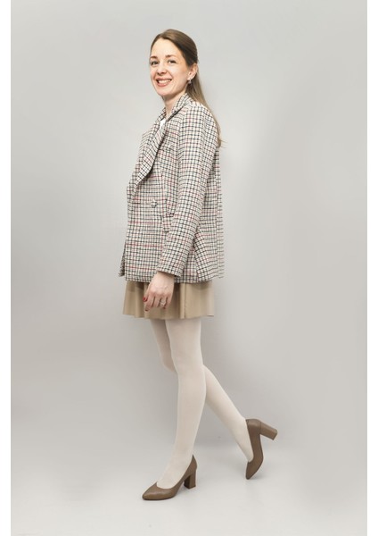 Gön Hakiki Deri Sivri Burun Yüksek Kalın Topuklu Kadın Ayakkabı 24171 fiyatları