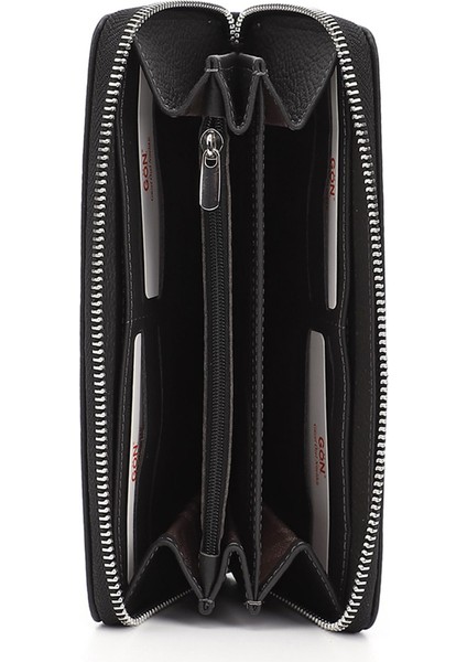 Kadın Siyah Yatay Hakiki Deri Cüzdan fırsatları