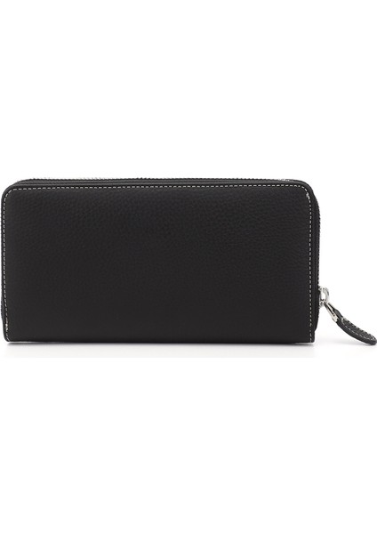 Kadın Siyah Yatay Hakiki Deri Cüzdan indirimleri