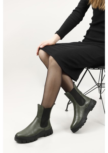 Kadın Kauçuk Taban Hakiki Deri Chelsea Bot fiyatları