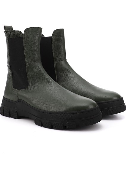 Kadın Kauçuk Taban Hakiki Deri Chelsea Bot modelleri