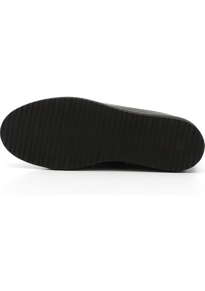 Kadın Siyah Dolgu Taban Taş Detaylı Hakiki Deri Ayakkabı indirimleri