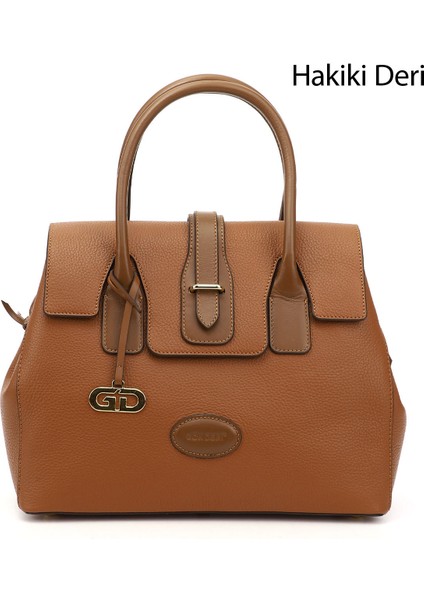 Kadın Taba Hakiki Deri El ve Omuz Çantası