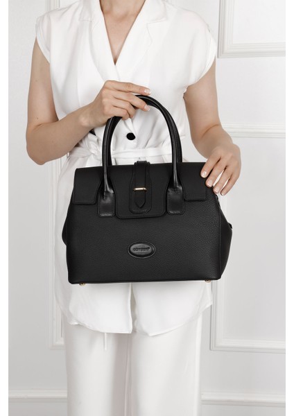 Kadın Siyah Floter Hakiki Deri El ve Omuz Çantası fiyatları