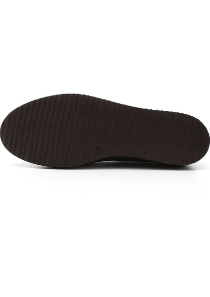 Gön Hakiki Deri Yuvarlak Burun Dolgu Taban Püsküllü Kadın Günlük Ayakkabı 24142 fırsatları