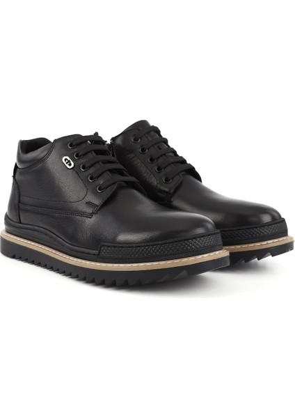 Gön Hakiki Deri Yuvarlak Burun Termo Taban Bağcıklı Fermuarlı Günlük Erkek Bot 05203 fiyatları