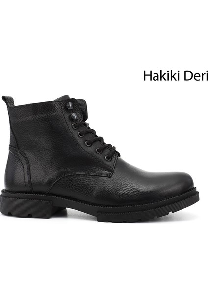 Gön Hakiki Deri Fermuarlı Bağcıklı Erkek Bot 01920