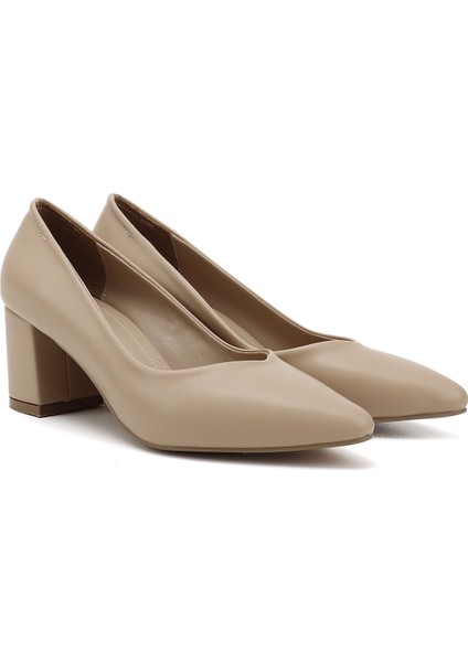 Gön Sivri Burun Orta Kalın Topuklu Kadın Ayakkabı 38918 modelleri