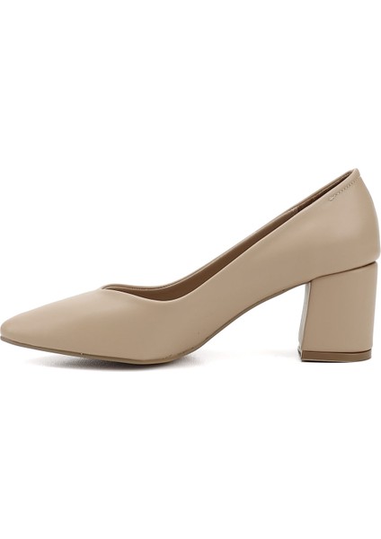 Gön Sivri Burun Orta Kalın Topuklu Kadın Ayakkabı 38918 fırsatları