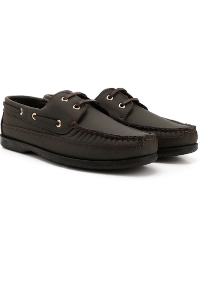 Erkek Kahve Antik Bağcıklı Kauçuk Taban Hakiki Deri Ayakkabı fiyatları