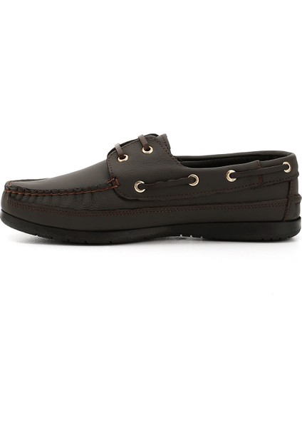 Erkek Kahve Antik Bağcıklı Kauçuk Taban Hakiki Deri Ayakkabı modelleri