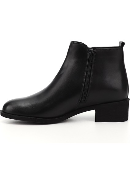 Gön Hakiki Deri Yuvarlak Burun Kauçuk Taban Topuklu Fermuarlı Püsküllü Kadın Bot 10416 fırsatları