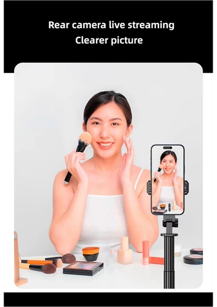 CL07 Ekran Yansıtma Selfie Stick Wifi Projeksiyon Ekranı Tripod Gerçek Zamanlı Ekran Akıllı Telefon Vlog Için Selfie Monitör (Yurt Dışından) fiyatları