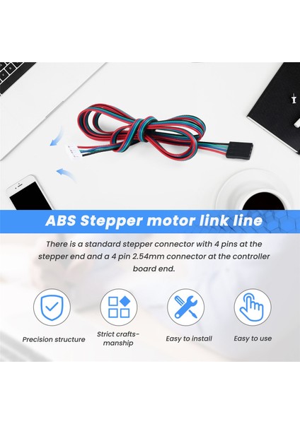Genişletilmiş Nema 17 Step Motor Kablosu 1m Uzunluğunda 4 6 Pin 3D Yazıcı Dupont (Yurt Dışından) fırsatları