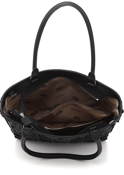 Kadın Siyah Hakiki Deri El ve Omuz Çantası indirimleri