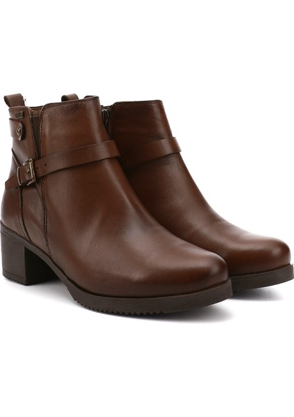 Gön Hakiki Deri Yuvarlak Burun Topuklu Fermuarlı Tokalı Kadın Günlük Bot 48491 modelleri