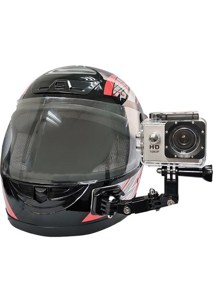 Motosiklet Kask Çene Montajı Kavisli Yapışkan Kol Gopro Kahramanı 9 8 7 6 5 4 Aksiyon Kamera Aksesuarları (Yurt Dışından) indirimleri