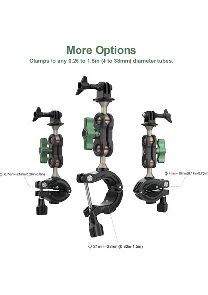 Motosiklet Bisiklet Braketi Çift Top Kafa Gopro 12 Aksiyon Kamera Aksesuarları Için (Yurt Dışından) fiyatları