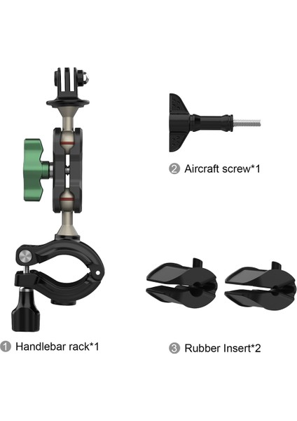 Motosiklet Bisiklet Braketi Çift Top Kafa Gopro 12 Aksiyon Kamera Aksesuarları Için (Yurt Dışından) indirimleri