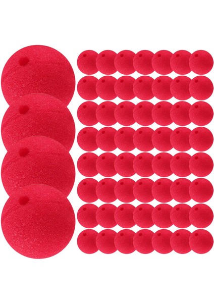 60 Adet Kırmızı Palyaço Burun Cosplay Burunları Köpük Burun Cadılar Bayramı Noel Karnavalı Kostüm Parti Elbise (Yurt Dışından) fiyatları