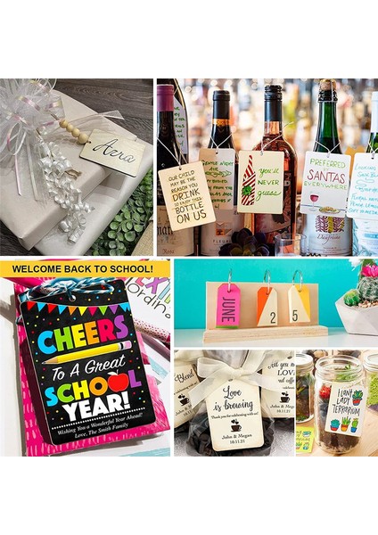 45PCS Boş Ahşap Etiketler, Delikli El Sanatları ve 42.65 Ft Sicim Için 3,5 x 2.5 Inç, Noel Hediye Etiketleri Için (Yurt Dışından) modelleri