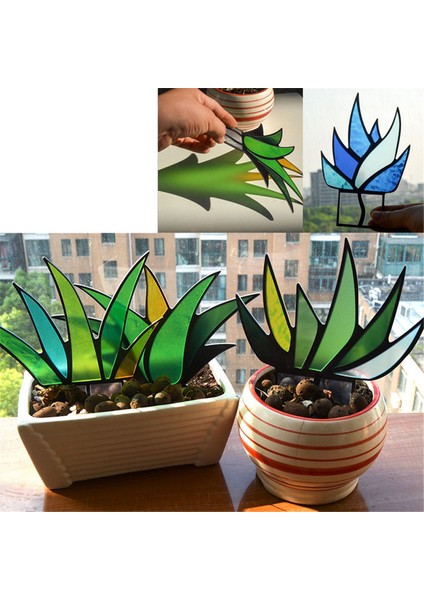 Güneş Catcher Insert Simülasyon Bitki Güneş Yakalama Ev Dekorasyon El Sanatları Bahçe Avlu Açık Dekorasyon Mavi (Yurt Dışından) fiyatları