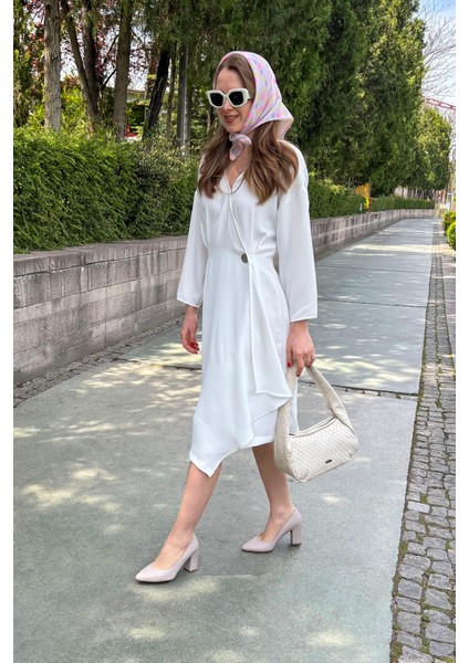 Gön Hakiki Deri Sivri Burun Yüksek Kalın Topuklu Kadın Ayakkabı 24171 fiyatları