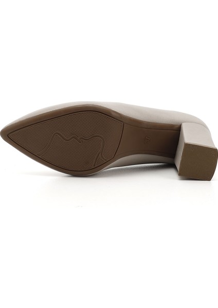 Gön Hakiki Deri Sivri Burun Yüksek Kalın Topuklu Kadın Ayakkabı 24171 indirimleri