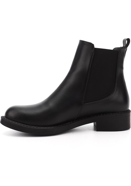 Yuvarlak Burun Topuklu Lastikli Kadın Günlük Bot 35154 fırsatları