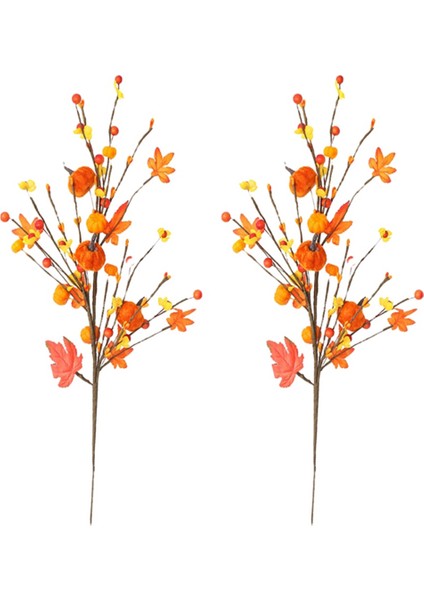 Cadılar Bayramı Dekorasyonları, Sonbahar Akçaağaç Yaprağı Kabak Kesme Buketleri, Cadılar Bayramı Ev Süslemeleri, Dekorasyonlar 2 Pcs (Yurt Dışından)