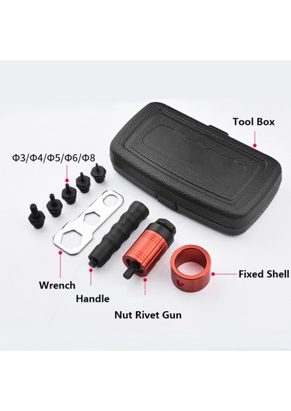 Perçin Fındık Tabancası Perçinleme M3-M8 Kablosuz Perçinleme Matkap Elektrik Adaptörü Ev Metal Kalp Parçaları Için Somun Aracı (Yurt Dışından) fırsatları