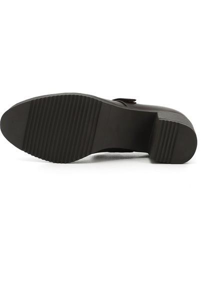 Kadın Kahve Antik Kalın Topuklu Mary Jane Hakiki Deri Ayakkabı fırsatları