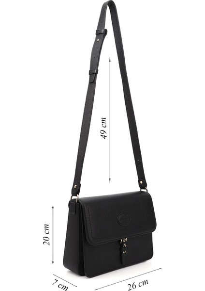 Kadın Siyah Floter Hakiki Deri Omuz Çantası modelleri