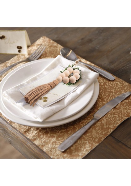 8pcs El Yapımı Doğal Ahşap Boncuk Peçete Yüzükleri Düğünler Için Partisi Evi Hotel Dekor Masa Masa Yemeği Dekorasyonu (Yurt Dışından) indirimleri