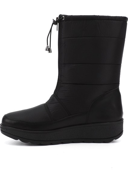 Kadın Siyah Fermuarlı Termo Taban Comfort Kar Botu fırsatları