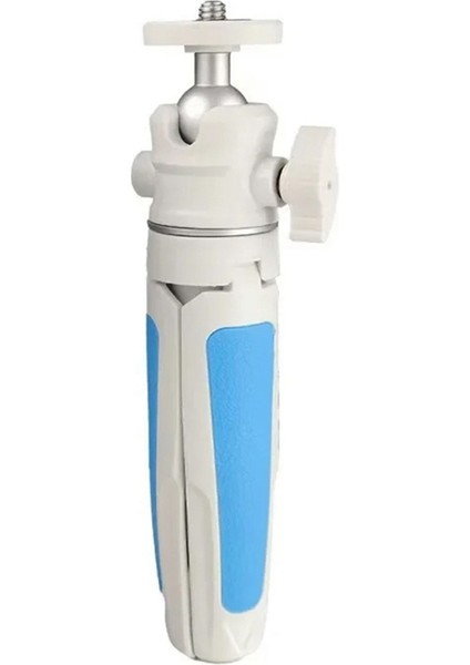 Mini Masaüstü Tripod El Fotoğrafçılığı, Esnek Bilyalı Kafalı 1/4 Inç Vida Montajı Gopro Cep 3 Beyaz (Yurt Dışından)