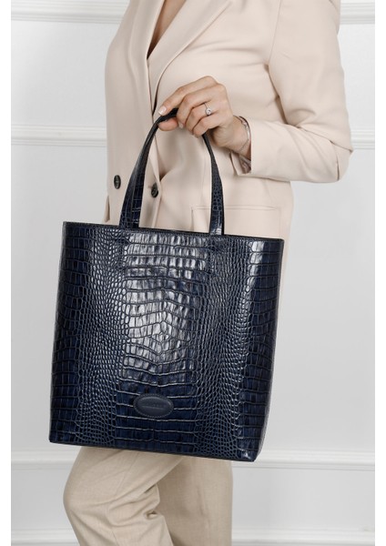 Kadın Lacivert Hakiki Deri El ve Omuz Çantası fiyatları