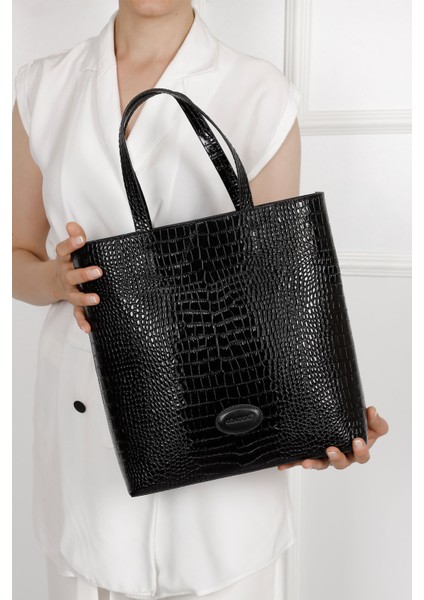 Kadın Siyah Hakiki Deri El ve Omuz Çantası fiyatları