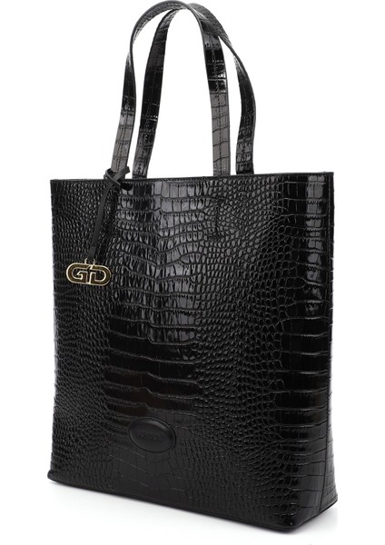 Kadın Siyah Hakiki Deri El ve Omuz Çantası fırsatları