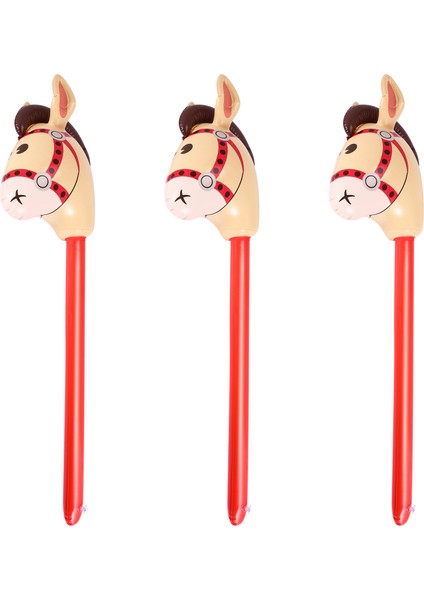 3 Adet Şişme At Başları Cowgirl Sopa Pvc Balon Açık Eğitim Oyuncakları Çocuklar Için Bebekler Doğum Günü Hediyeleri (Yurt Dışından) fiyatları