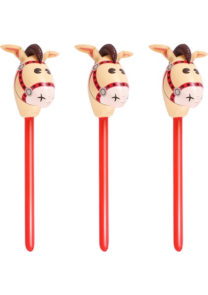 3 Adet Şişme At Başları Cowgirl Sopa Pvc Balon Açık Eğitim Oyuncakları Çocuklar Için Bebekler Doğum Günü Hediyeleri (Yurt Dışından) modelleri