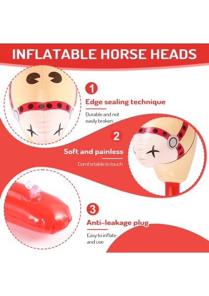 3 Adet Şişme At Başları Cowgirl Sopa Pvc Balon Açık Eğitim Oyuncakları Çocuklar Için Bebekler Doğum Günü Hediyeleri (Yurt Dışından) indirimleri