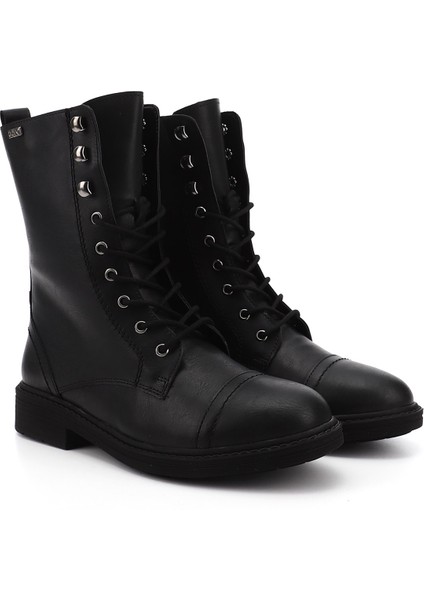 Kadın Siyah Fermuarlı Kauçuk Taban Postal Bot modelleri